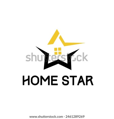 Home Star, a logo inspired by the shape of a star and the roof of a house, and this logo is very suitable for a real estate and construction company.