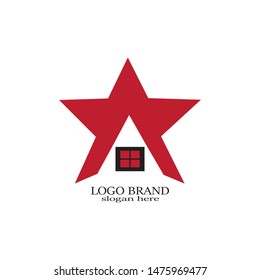 home star logo vector design