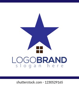 Home Star Logo vector element. home logo template