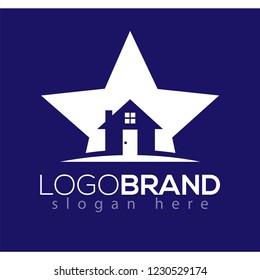 Home Star Logo vector element. home logo template