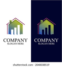 Inicio Con Estadísticas Color De Gradiente De Logotipo