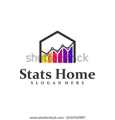 Home Stats logo design concept vector. Stats House Logo Design Template. Creative Symbol. Icon