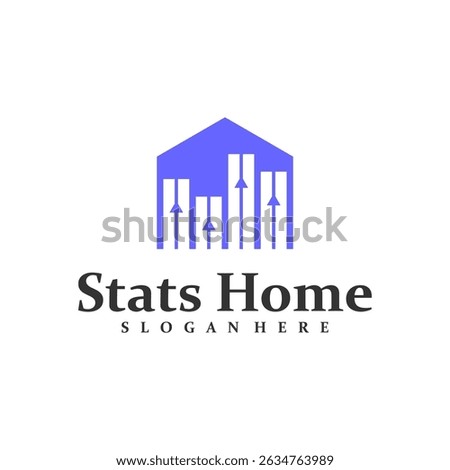 Home Stats logo design concept vector. Stats House Logo Design Template. Creative Symbol. Icon