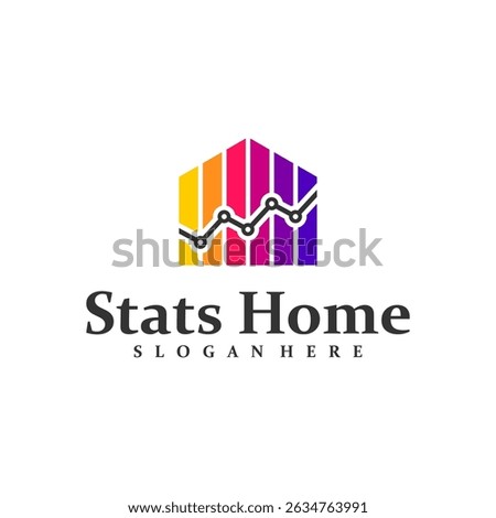 Home Stats logo design concept vector. Stats House Logo Design Template. Creative Symbol. Icon