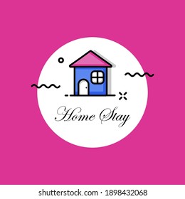 Home stay illustration. Easy to edit with vector file. Can use for your creative content. Especially about home and buildings banner.