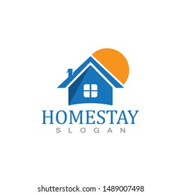 home stay logo design vector template illustration icon