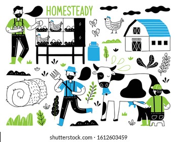 Home steady culture. Urban farming, Self providing farm. Barn and Farm lifestyle