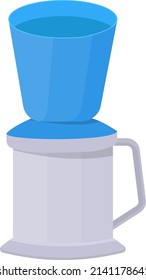 Home steamer, illustration, vector on a white background.