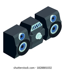 Home stereo system icon. Isometric of home stereo system vector icon for web design isolated on white background