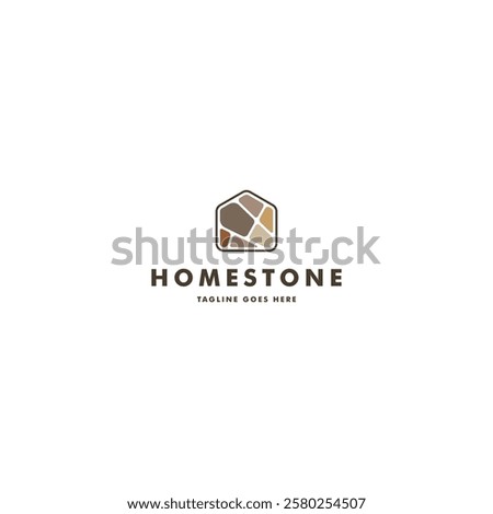 Home stone logo icon design template flat vector
