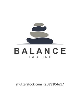 Home Stone Logo  zenstone  balance stone logo with Geometric Arch Design