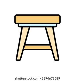 Home Stool Icon Vector Illustration