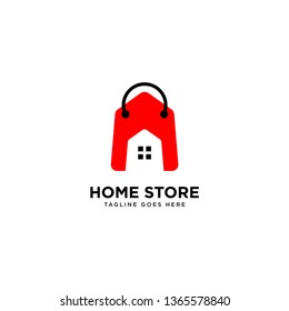 home store logo simple line logo template vector illustration - Vector