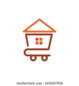 Home store logo template vector icon design