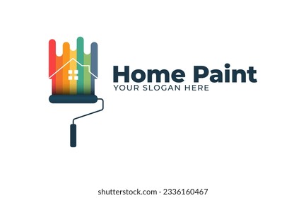 Home store paint store logo vector design
