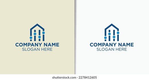 home studio logo design vetor, technology logo design template