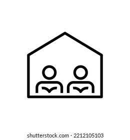 Home Study Icon, Line Style