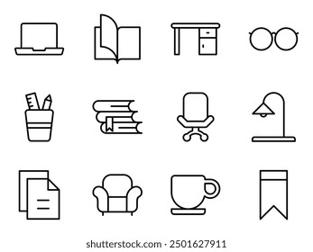 home study icon symbol vector template collection