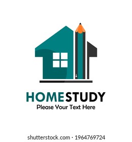 Home study logo template illustration