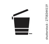 Home Stuff Bin Filled Icon Vector Illustration