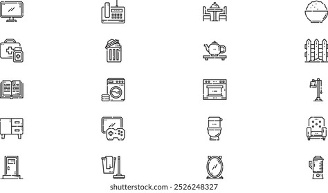 Home stuff icons High-Quality Vector Icons Collection with Editable Stroke. Ideal for Professional and Creative Projects.