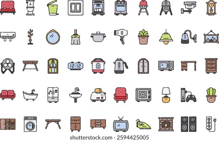 Home stuff icons High-Quality Vector Icons Collection with Editable Stroke. Ideal for Professional and Creative Projects.