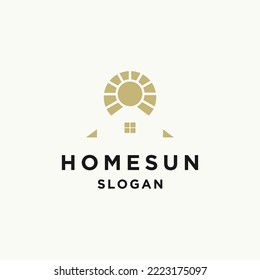 Home Sun logo template vector illustration design