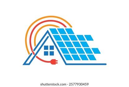 home sun Solar Panel vector design 
 templates simple and modern pro Vector