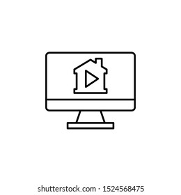Home surveillance icon. Simple outline vector of smart home set for UI and UX, website or mobile application