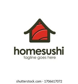 Logo-Vorlagendesign von Home Sushi