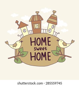 Home Sweet Home Background Card