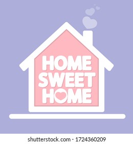 Home Sweet Home, banner design template, isolated sticker, vector illustration