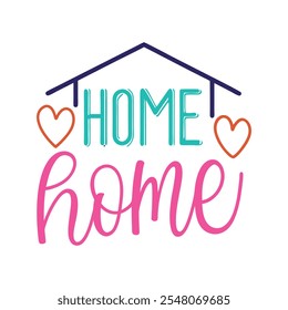 Home Sweet Home Brush Lettering Vector Illustration for Inspirational Clipart Designs