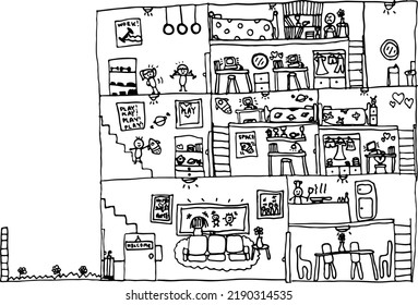 hogar dulce hogar en un edificio