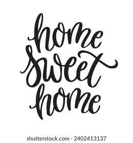 Home Sweet Home calligraphy typography vector