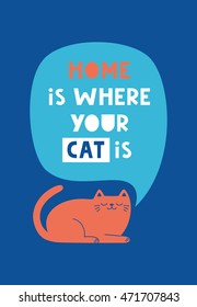 Home sweet home card design. Vector illustration.