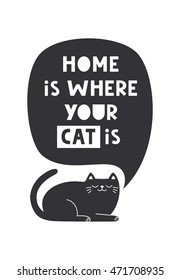 Home sweet home card design. Vector illustration.