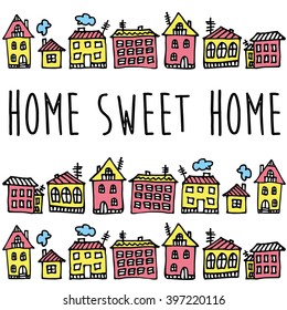 home sweet home card. Vector Illustration