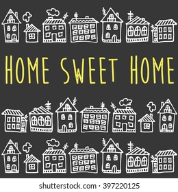 home sweet home card. Vector Illustration