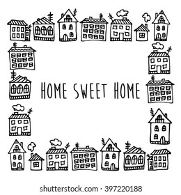 home sweet home card. Vector Illustration