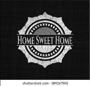 Home Sweet Home with chalkboard texture