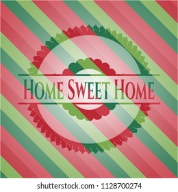 Home Sweet Home christmas badge background.