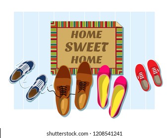 Door Mat Shoes Stock Vectors Images Vector Art Shutterstock