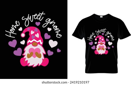 Home sweet gnome t-shirt Design
