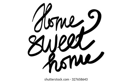 Home sweet home. Hand drawn tee graphic. Typographic print poster. T shirt hand lettered calligraphic design. Vector illustration.