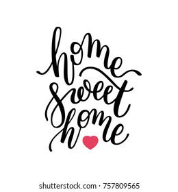 Home Sweet Home Hand Lettering Template Stock Vector (Royalty Free ...