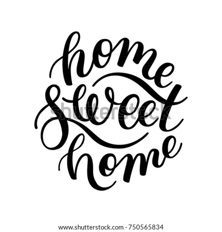 Home Sweet Home Hand Lettering Template Stock Vector (Royalty Free ...