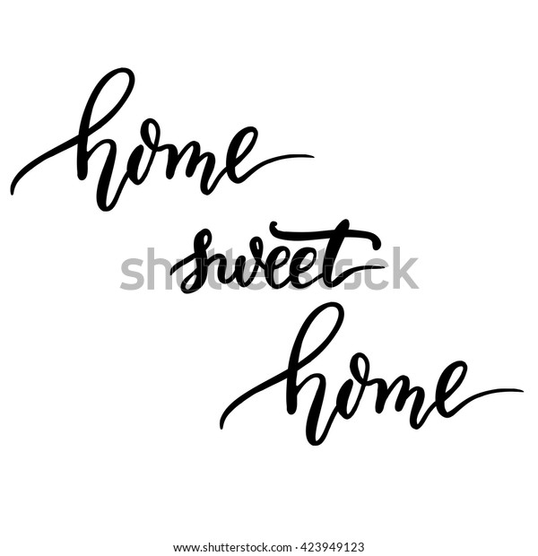 Home Sweet Home Hand Lettering Vector Stock Vector (Royalty Free) 423949123