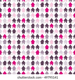 Home Sweet Home House Pattern In Vector