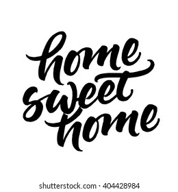 Home Sweet Home Inspirational Phrase Hand Stock Vector (Royalty Free ...